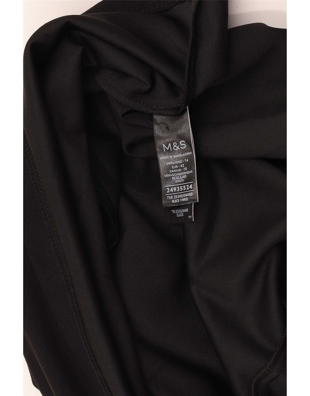 Marks & Spencer Womens A-Line Skirt UK 14 Large W34  Black Polyester