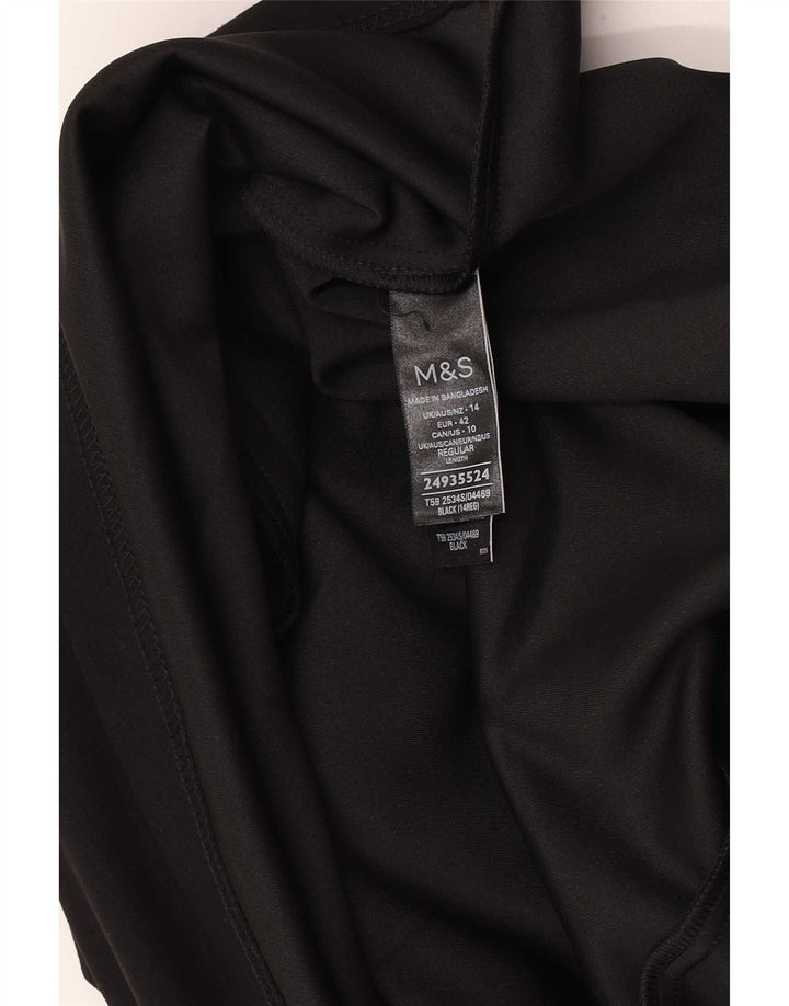 Marks & Spencer Womens A-Line Skirt UK 14 Large W34  Black Polyester