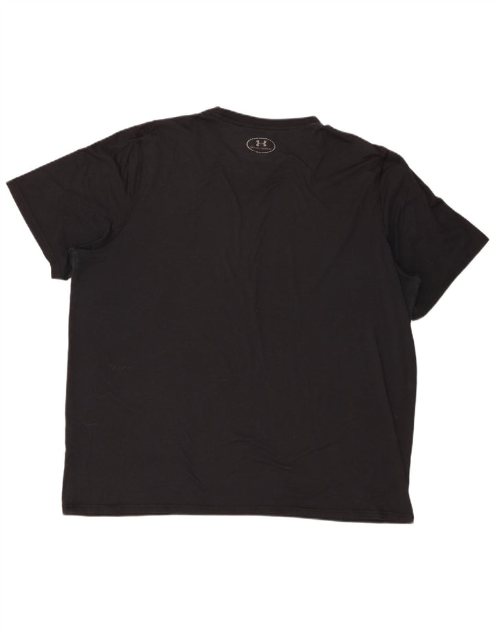 Under Armour Mens Heat Gear T-Shirt Top 2XL Black