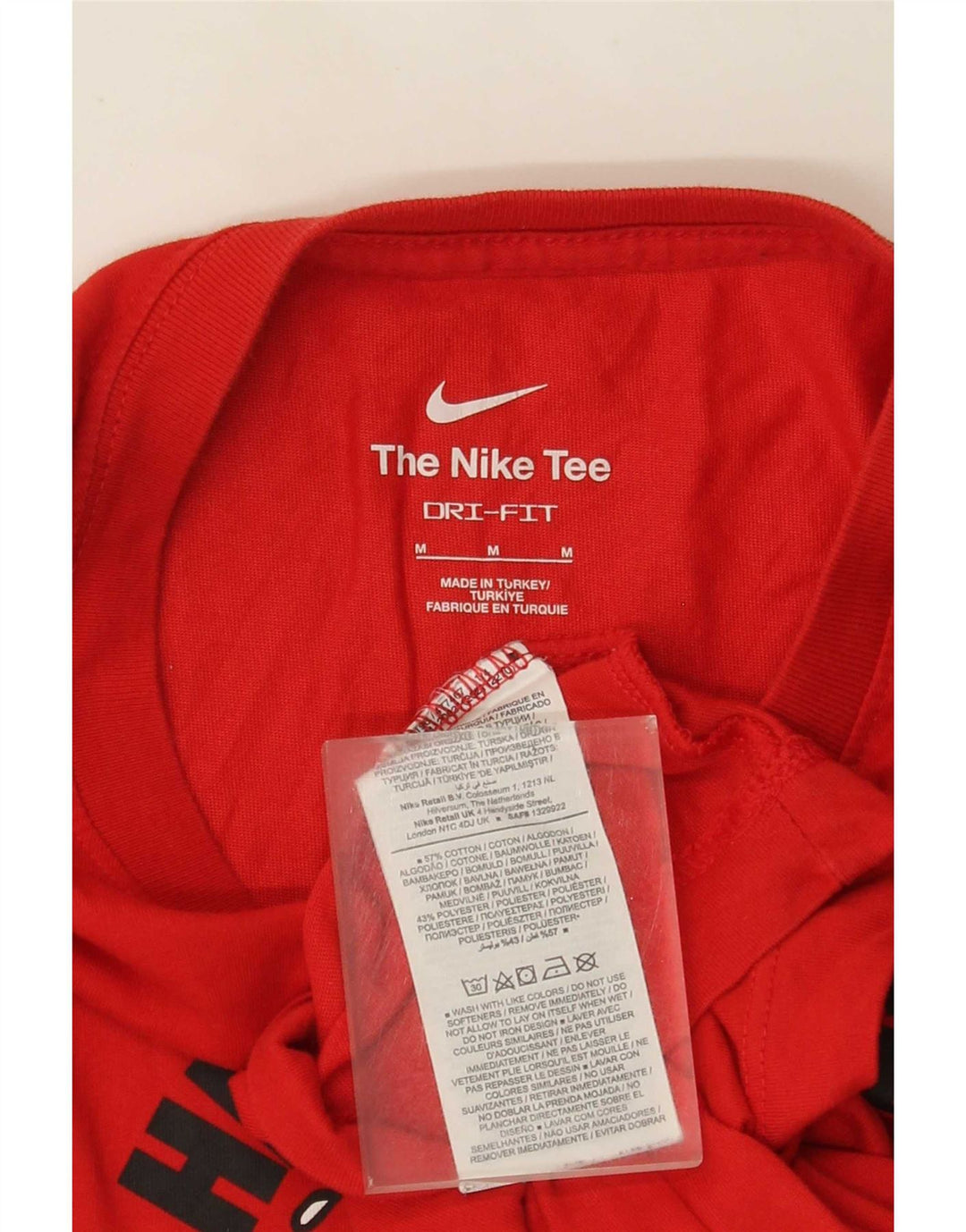 Nike Mens Dri Fit Graphic T-Shirt Top Medium Red Cotton