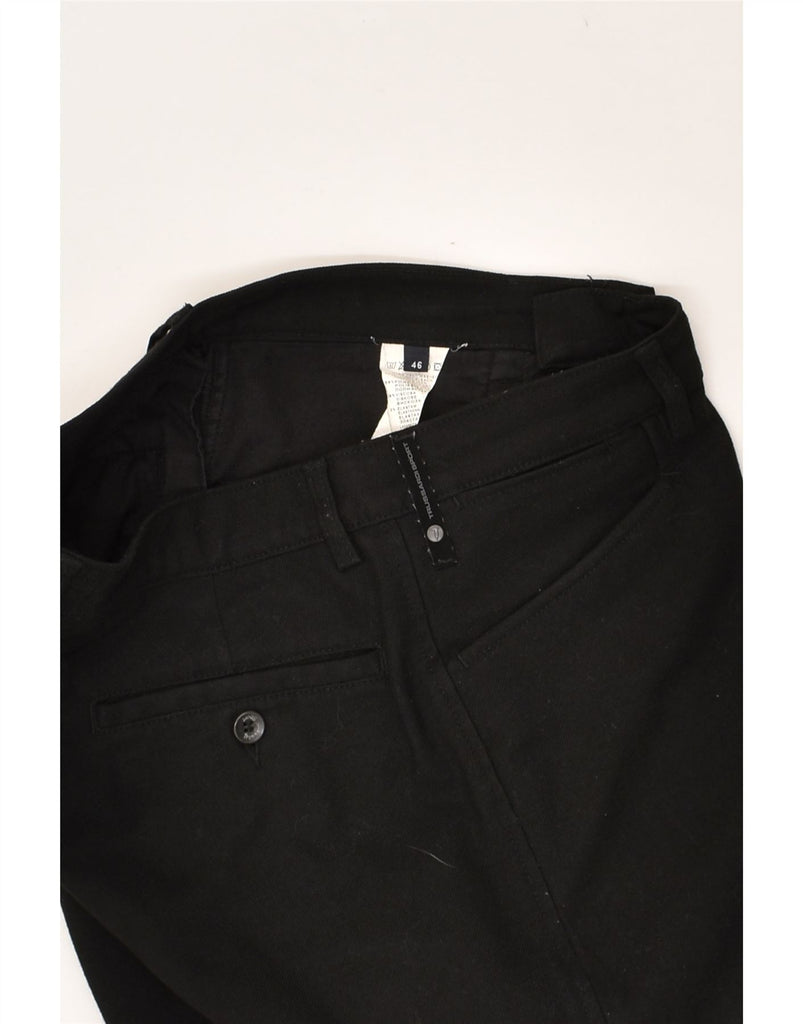 TRUSSARDI Womens Slim Casual Trousers IT 46 Large W30 L33  Black Polyester | Vintage Trussardi | Thrift | Second-Hand Trussardi | Used Clothing | Messina Hembry 