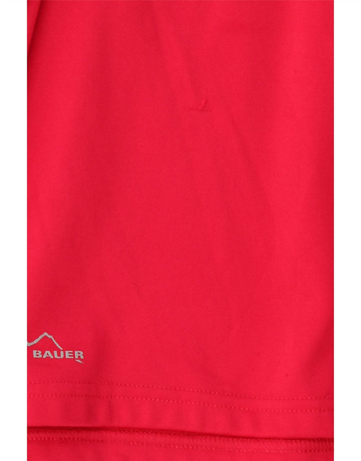 EDDIE BAUER Womens Zip Neck Pullover Tracksuit Top UK 12 Medium Red Vintage Eddie Bauer and Second-Hand Eddie Bauer from Messina Hembry 