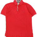 Tommy Hilfiger Mens Polo Shirt Medium Red Cotton