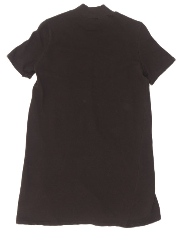 Zara Womens Trafaluc T-Shirt Dress UK 10 Small Black Cotton