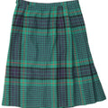 Vintage Womens A-Line Skirt W30 Medium Green Houndstooth