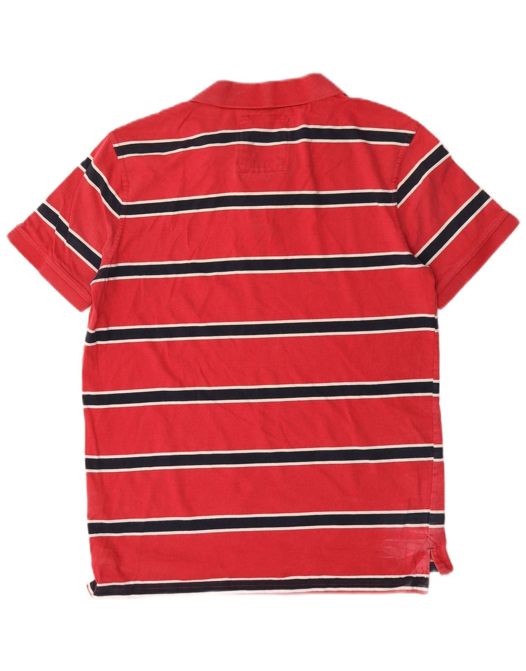 Crew Clothing Mens Polo Shirt Medium Red Striped Cotton