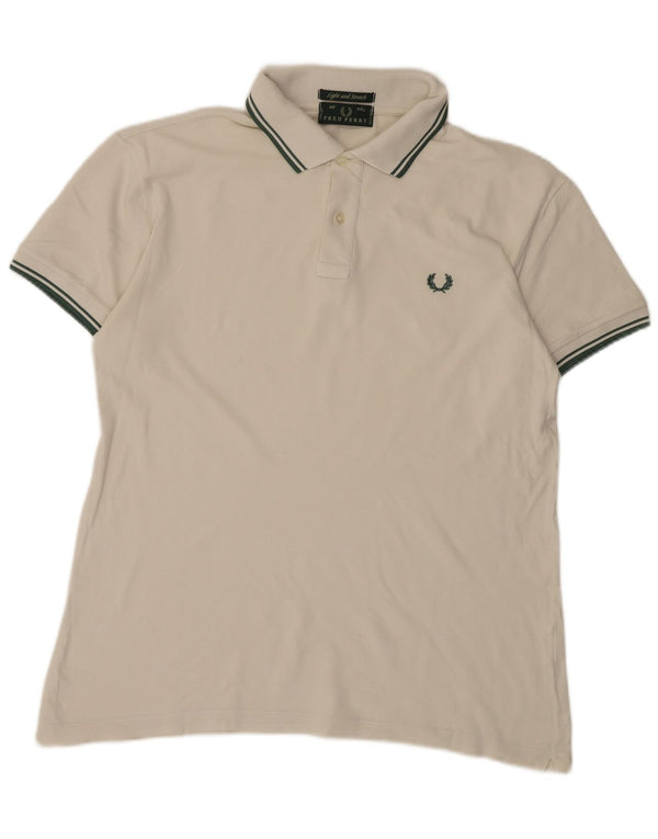 Fred Perry Mens Light and Stretch Polo Shirt Large White