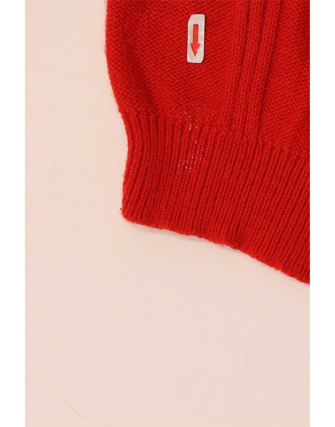 Vintage Mens Roll Neck Jumper Sweater XL Red Acrylic