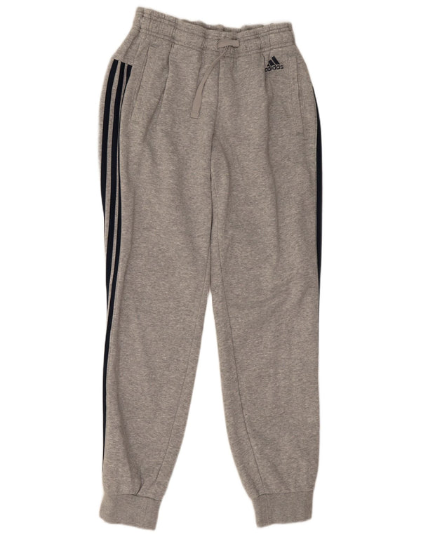 Adidas Womens Tracksuit Trousers Joggers UK 12/14 Medium Grey Flecked