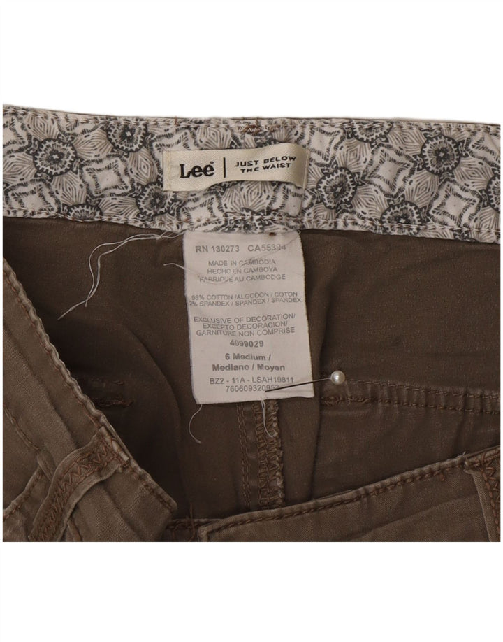Lee Womens Cargo Capri Trousers US 6 Medium W30 L20 Khaki Cotton