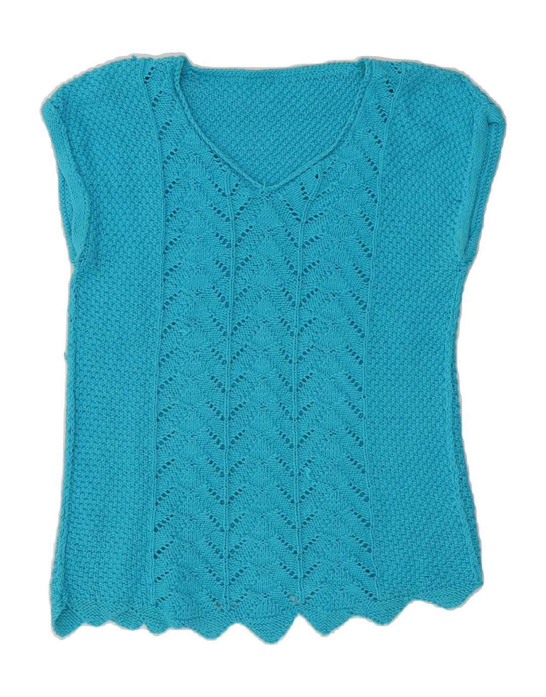 VINTAGE Womens Vest Tank Top UK 14 Medium Blue Vintage Vintage and Second-Hand Vintage from Messina Hembry 