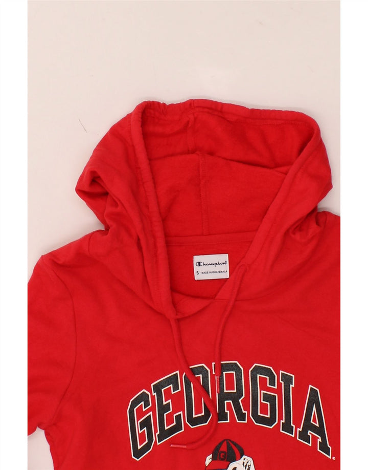 CHAMPION Mens Georgia Graphic Hoodie Jumper Small Red Vintage Champion and Second-Hand Champion from Messina Hembry 