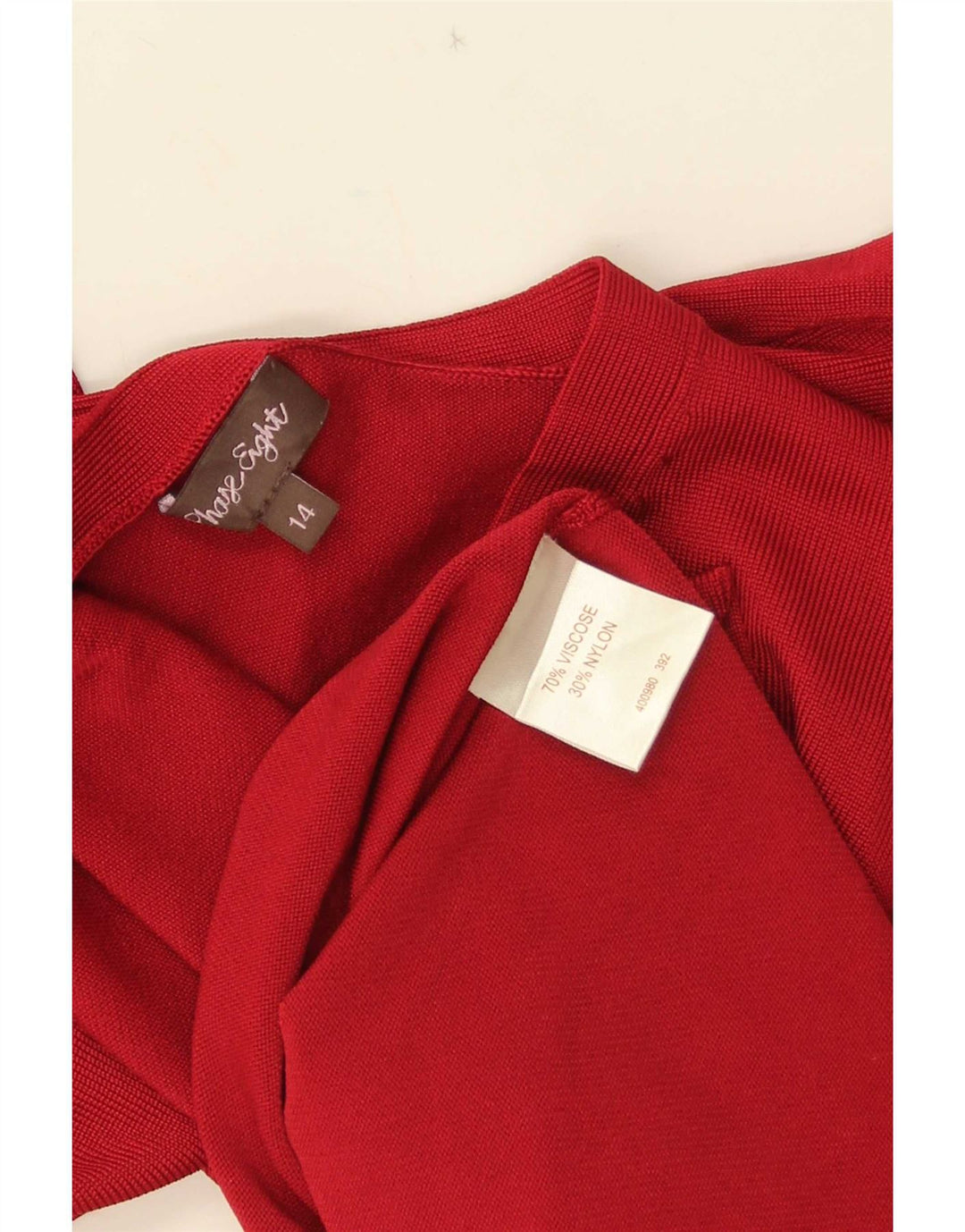 Phase Eight Womens 3/4 Sleeve Crop Cardigan Sweater UK 14 Medium Red