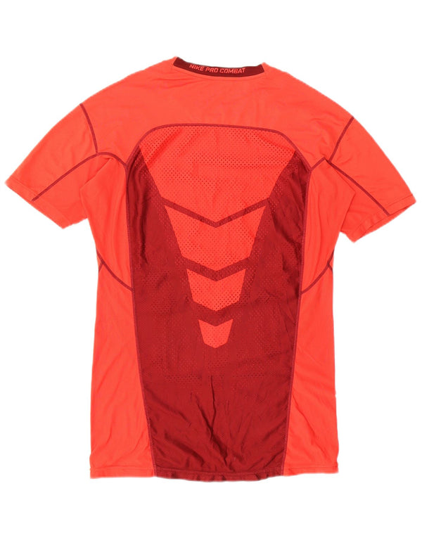 Nike Mens Dri Fit T-Shirt Top Large Red Colourblock