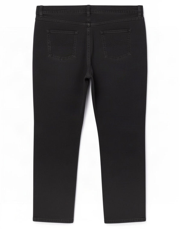 Marks & Spencer Womens Straight Casual Trousers UK 22 3XL W44 L29 Black