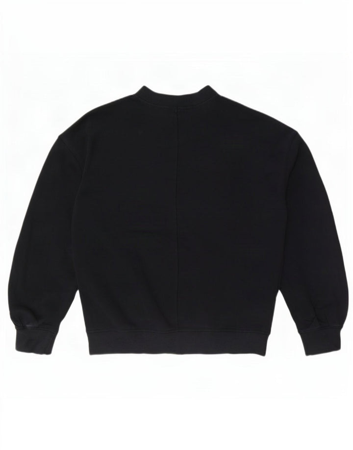 Cos Womens Oversized Sweatshirt Jumper UK 10 Small Black Cotton