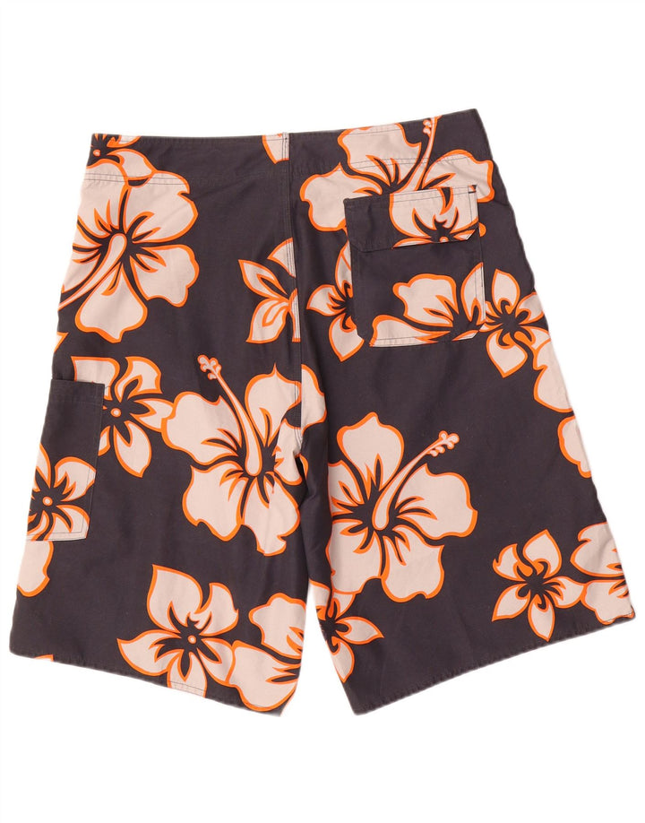Sapore Di Mare Mens Swimming Shorts Large  Black Floral Polyester
