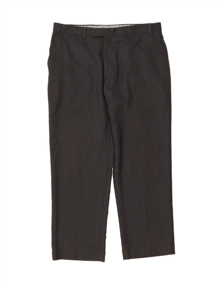 IZOD Mens Straight Suit Trousers W36 L29 Grey Polyester Vintage Izod and Second-Hand Izod from Messina Hembry 