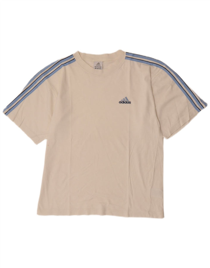 Adidas Mens T-Shirt Top UK 38/40 Medium White Cotton
