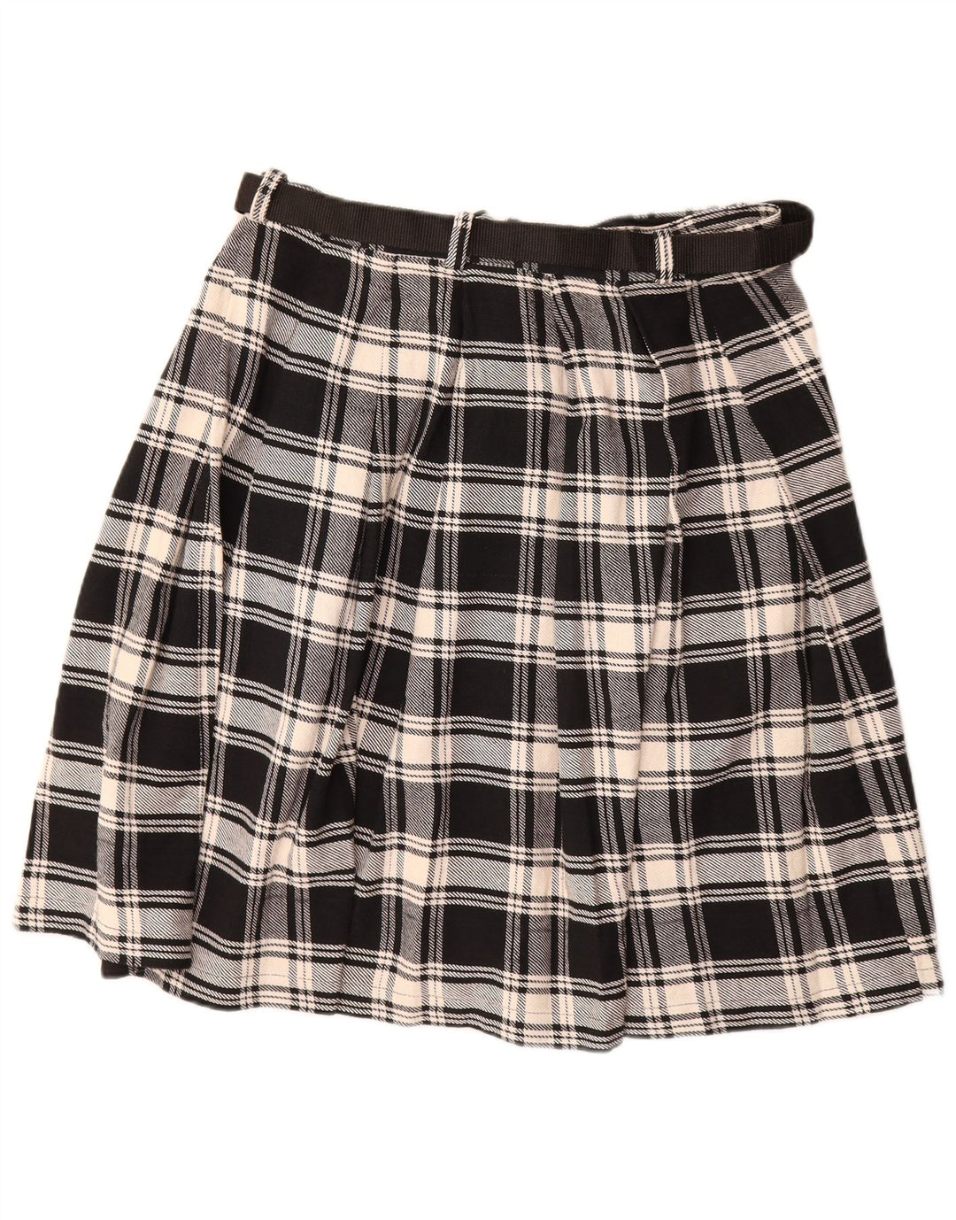 INTER-MODEN Womens A-Line Skirt EU 40/42 Large W32  Black Plaid