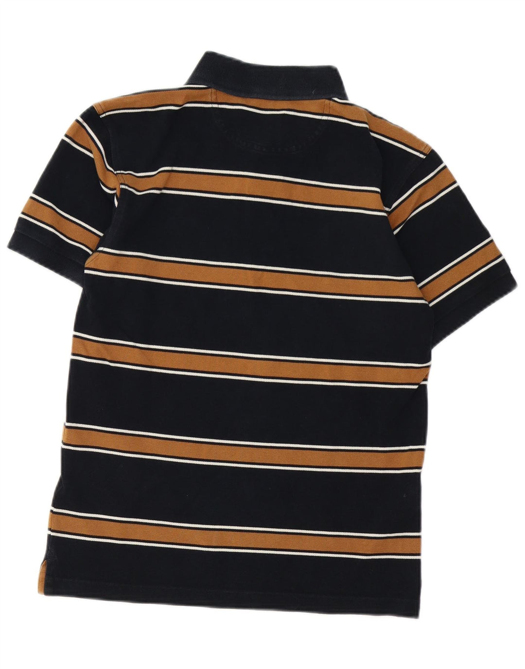 FRED PERRY Mens Polo Shirt Small Black Striped Cotton