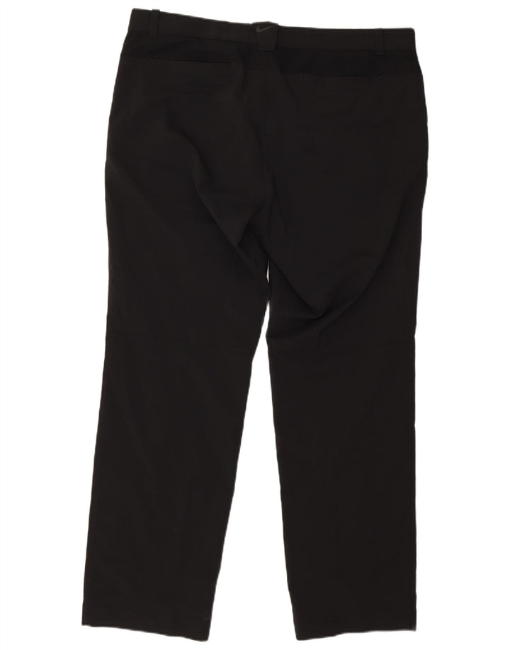 Nike Mens Dri Fit Straight Chino Trousers W38 L30 Black Polyester