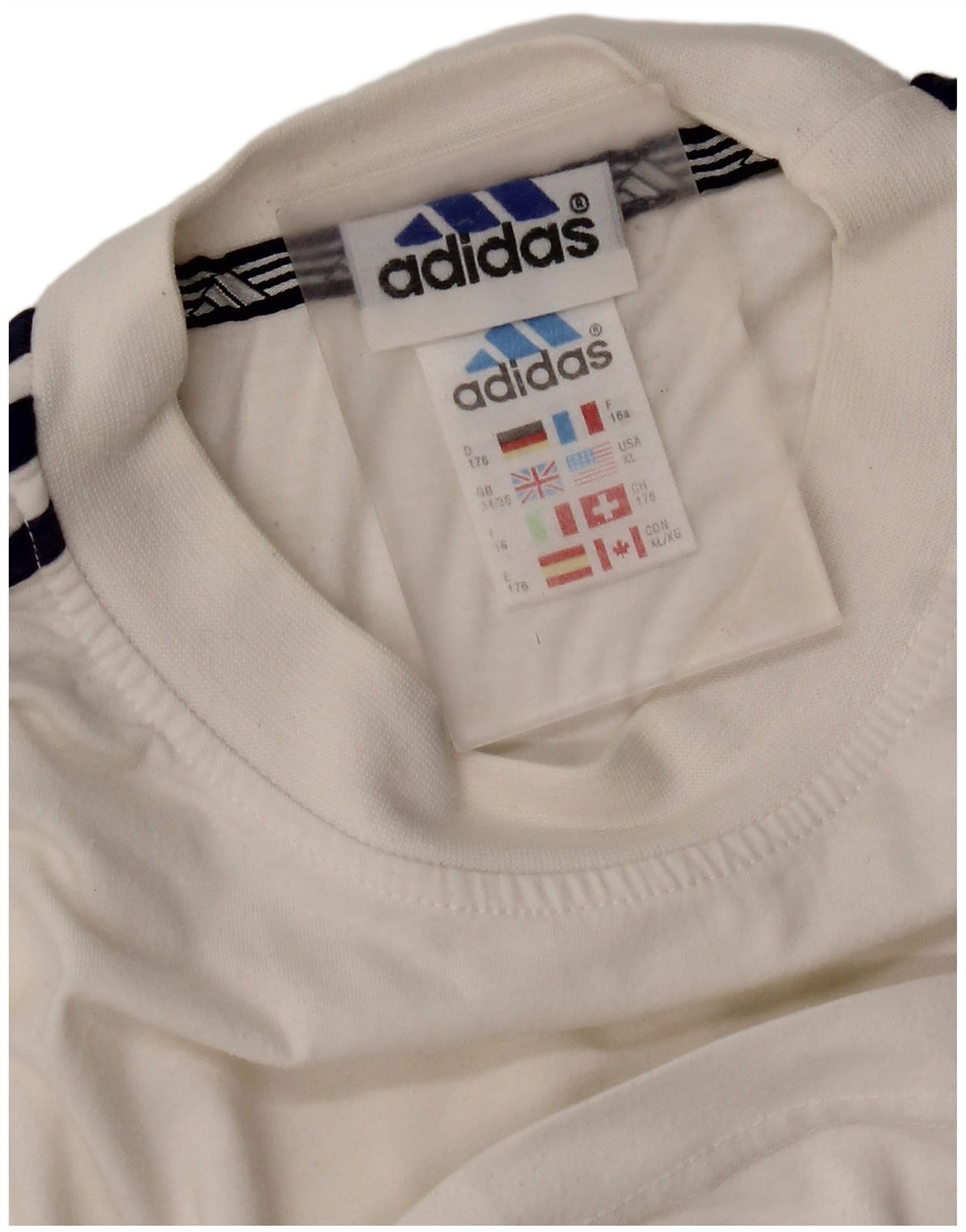 Adidas Boys T-Shirt Top 15-16 Years White Cotton
