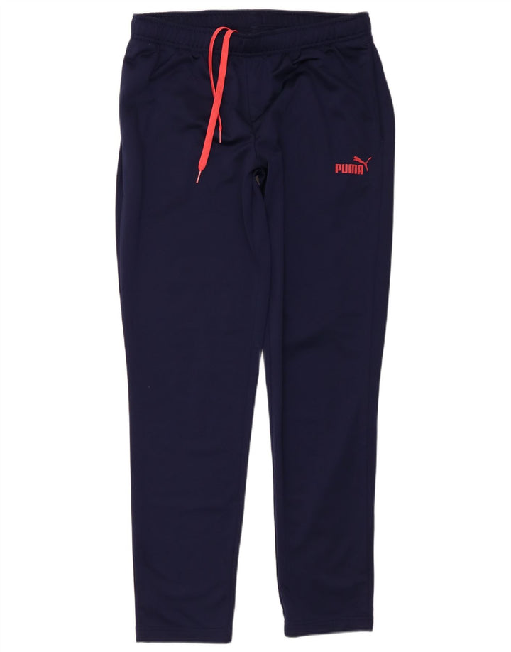 PUMA Womens Tracksuit Trousers UK 14 Large  Navy Blue Polyester