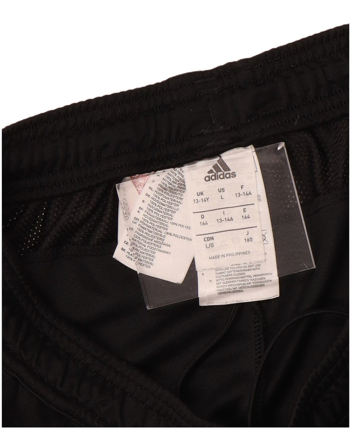 ADIDAS Boys Climacool Tracksuit Trousers 13-14 Years Black Polyester