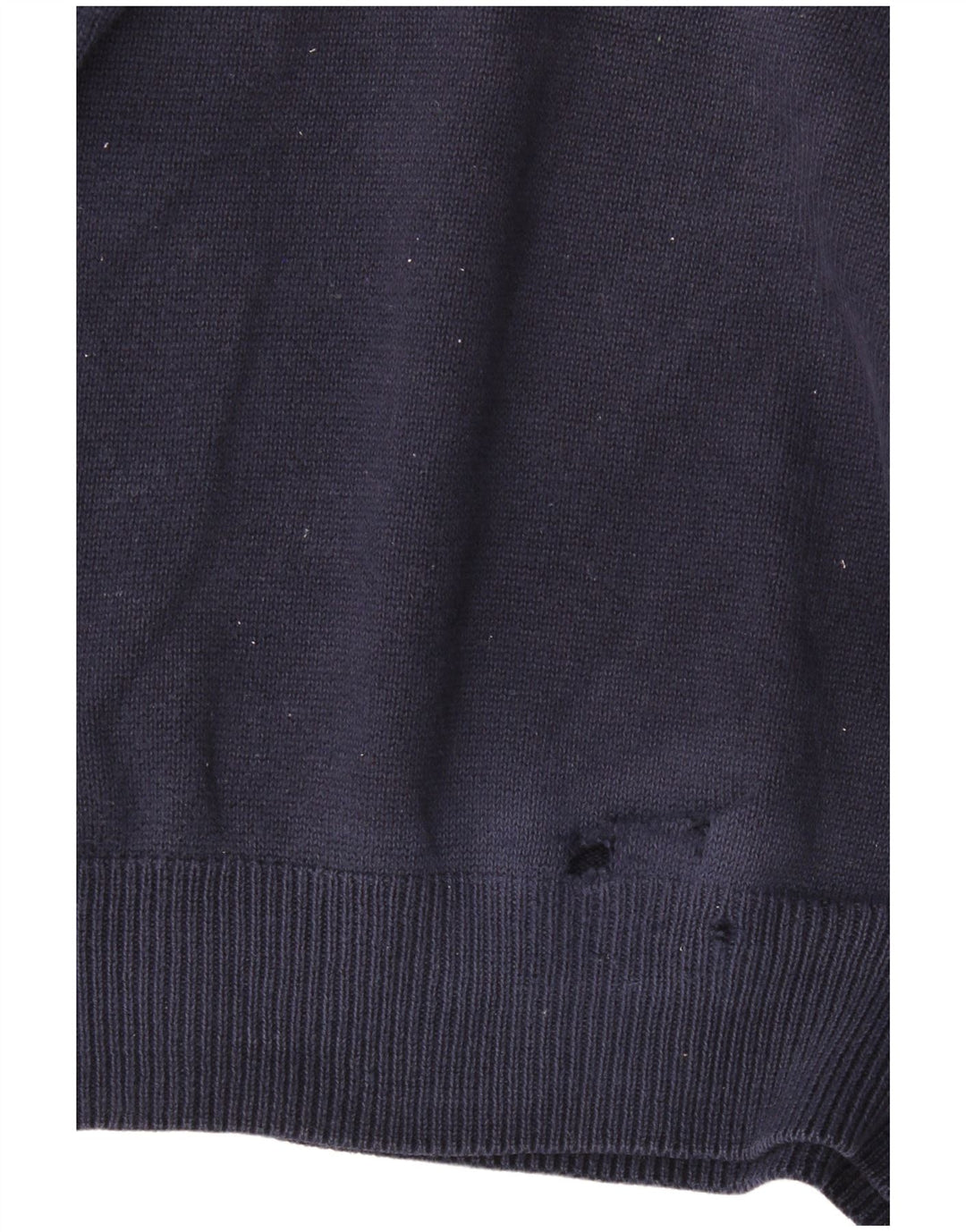 Marks & Spencer Mens V-Neck Jumper Sweater Medium Navy Blue Cotton