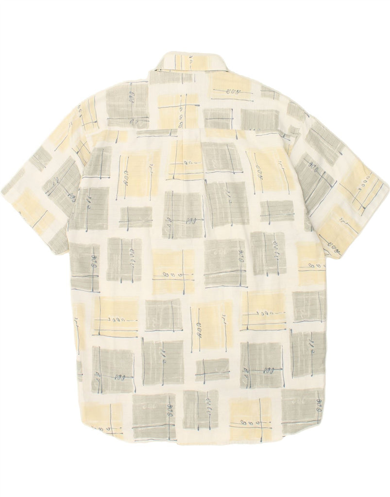 VINTAGE Mens Short Sleeve Shirt XL Beige Colourblock Vintage Vintage and Second-Hand Vintage from Messina Hembry 