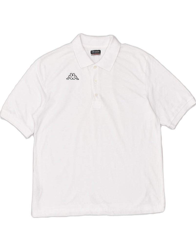 KAPPA Mens Polo Shirt Large White Cotton | Vintage | Thrift | Second-Hand | Used Clothing | Messina Hembry 