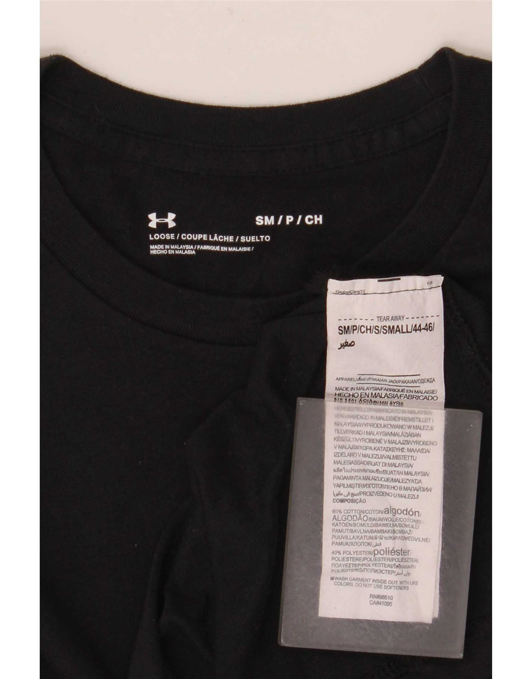 Under Armour Mens Graphic T-Shirt Top Small Black Cotton