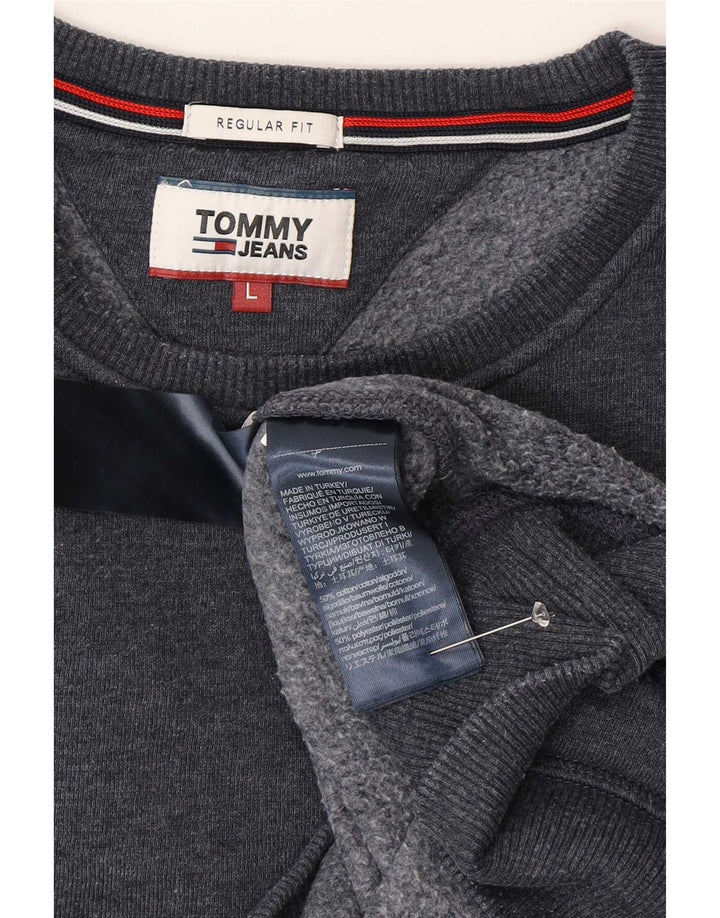 Tommy Hilfiger Mens Regular Fit Sweatshirt Jumper Large Navy Blue Cotton