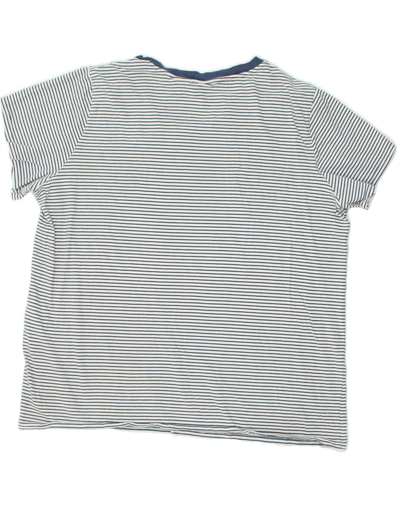 LEVI'S Womens T-Shirt Top UK 18 2XL Blue Striped Cotton | Vintage Levi's | Thrift | Second-Hand Levi's | Used Clothing | Messina Hembry 
