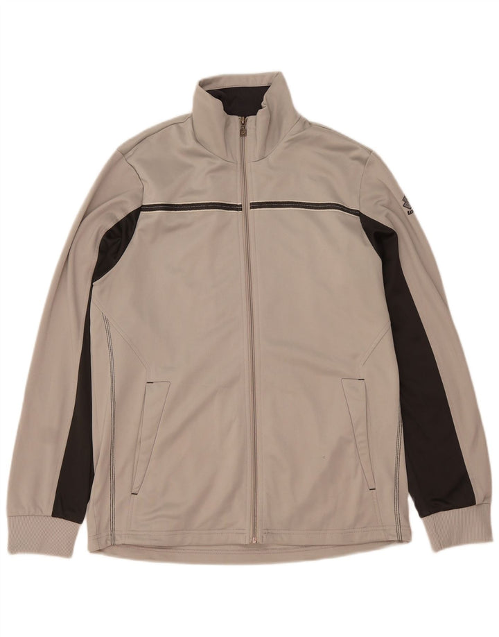 Lotto Mens Tracksuit Top Jacket Large Grey Colourblock Polyester