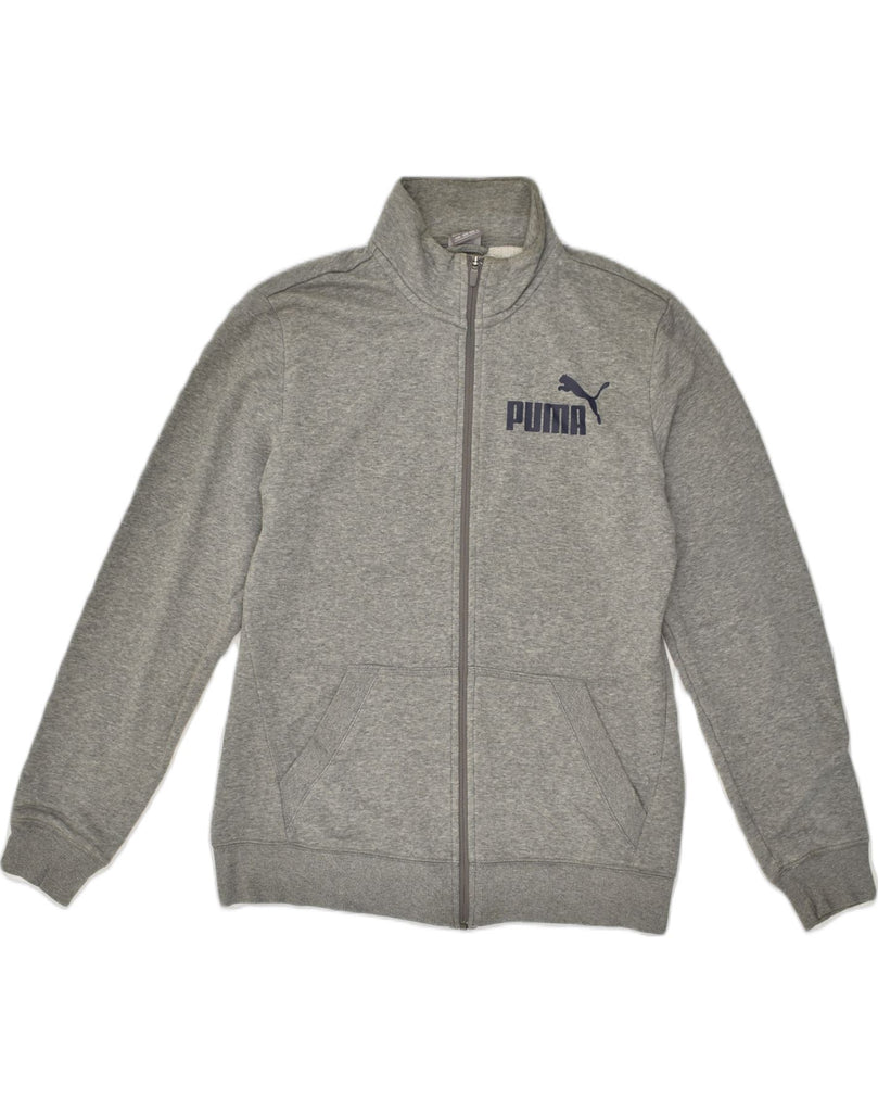 PUMA Mens Tracksuit Top Jacket Medium Grey Cotton | Vintage Puma | Thrift | Second-Hand Puma | Used Clothing | Messina Hembry 