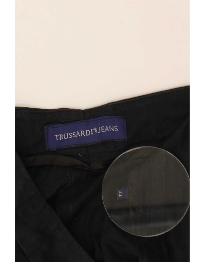 Trussardi Womens Cropped Trousers IT 44 Medium W28 L25 Black