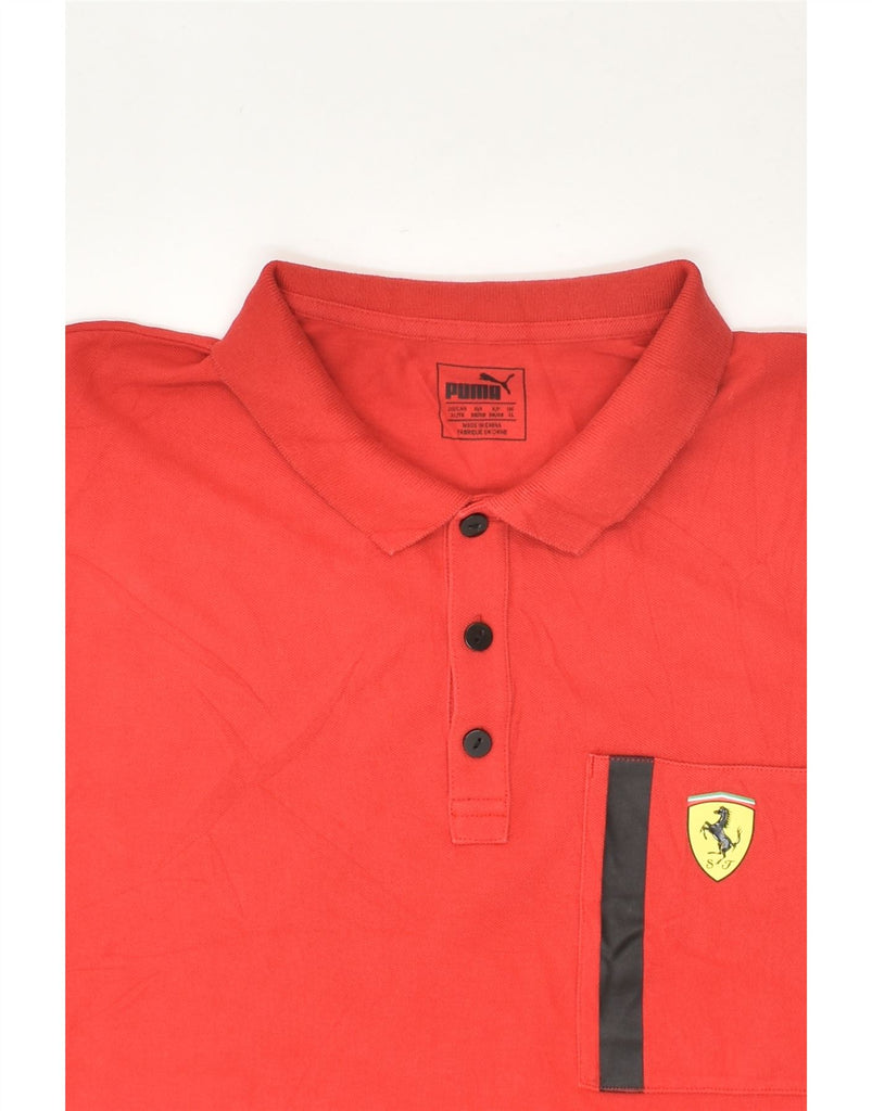 PUMA Mens Polo Shirt XL Red Cotton | Vintage Puma | Thrift | Second-Hand Puma | Used Clothing | Messina Hembry 