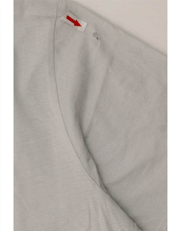 Fila Mens Graphic T-Shirt Top Medium White Cotton