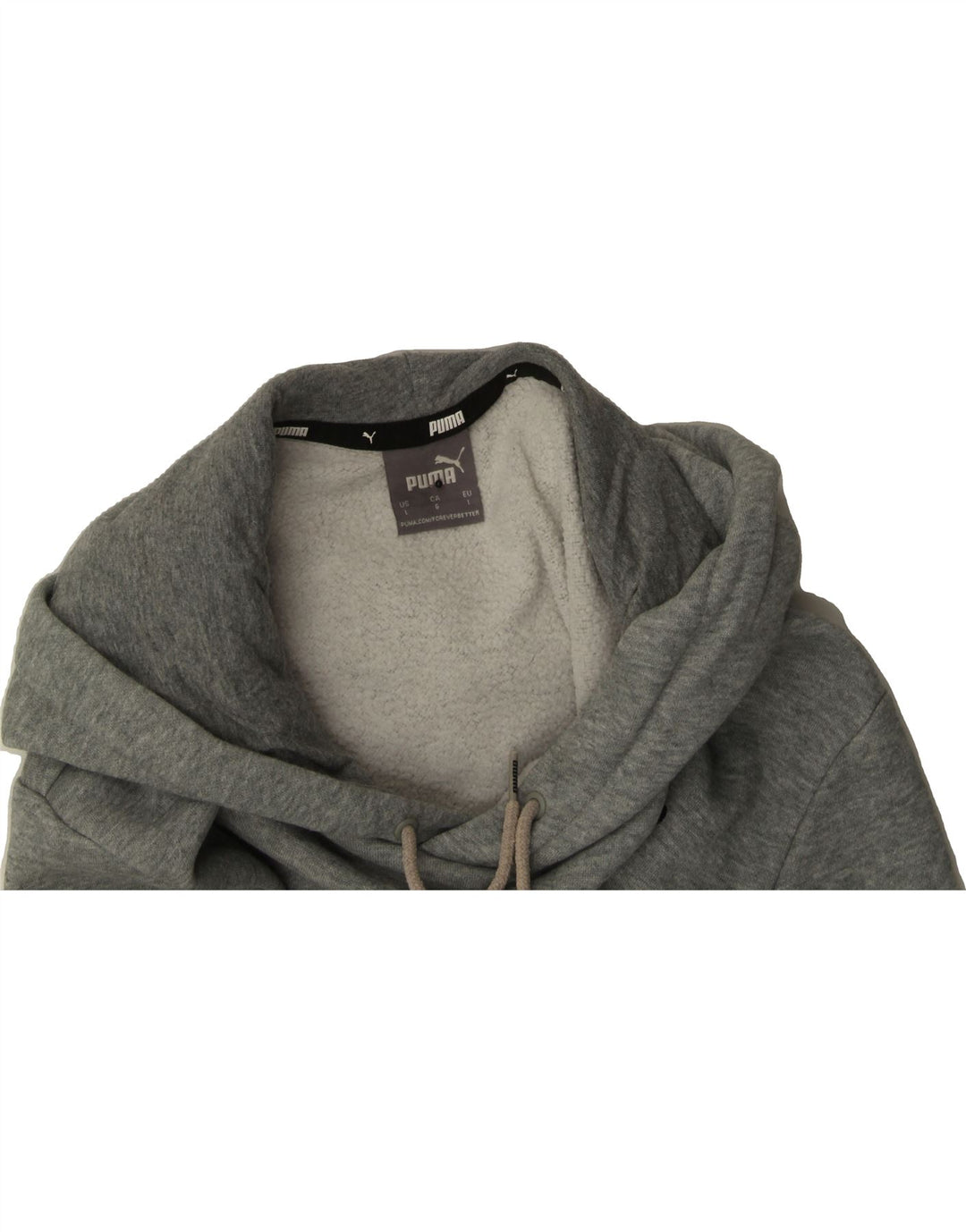 PUMA Mens Graphic Hoodie Jumper Large Grey Cotton Vintage Puma and Second-Hand Puma from Messina Hembry 
