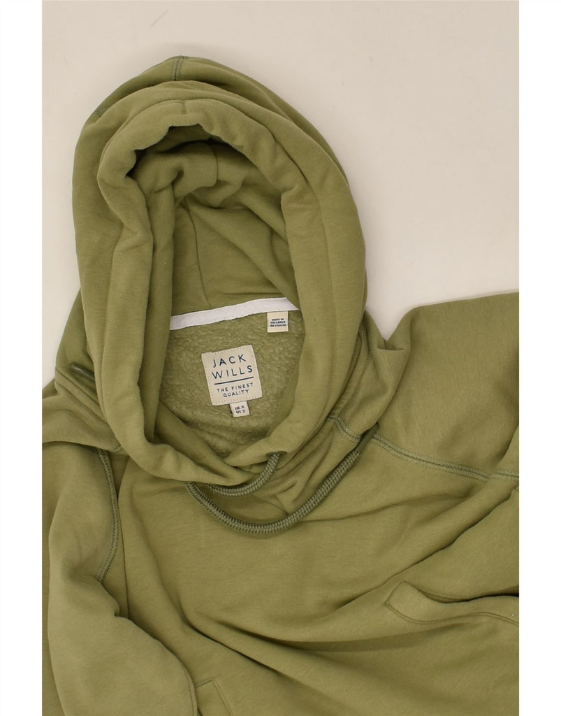 JACK WILLS Womens Hoodie Jumper UK 6 XS  Green Cotton | Vintage Jack Wills | Thrift | Second-Hand Jack Wills | Used Clothing | Messina Hembry 