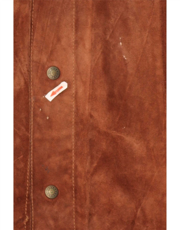 Vintage Mens Suede Jacket UK 38 Medium Brown