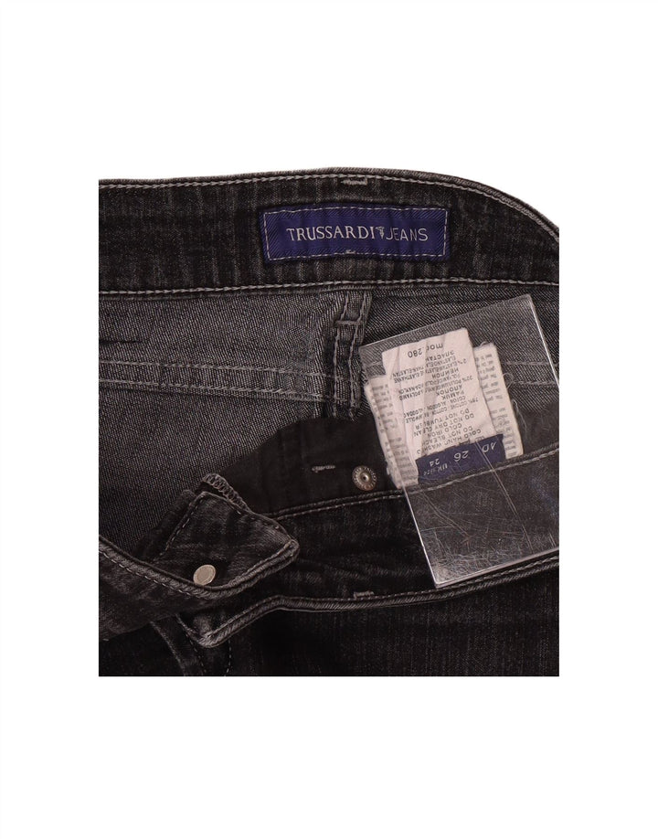 TRUSSARDI Womens Straight Jeans W26 L26 Black Cotton