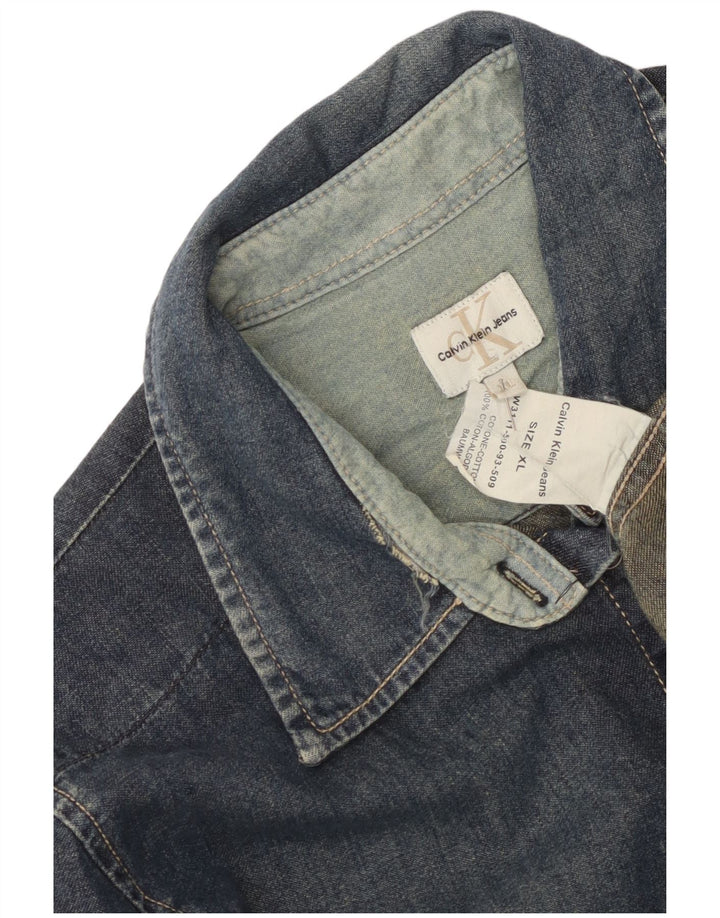 Calvin Klein Jeans Womens Denim Shirt XL Blue Cotton