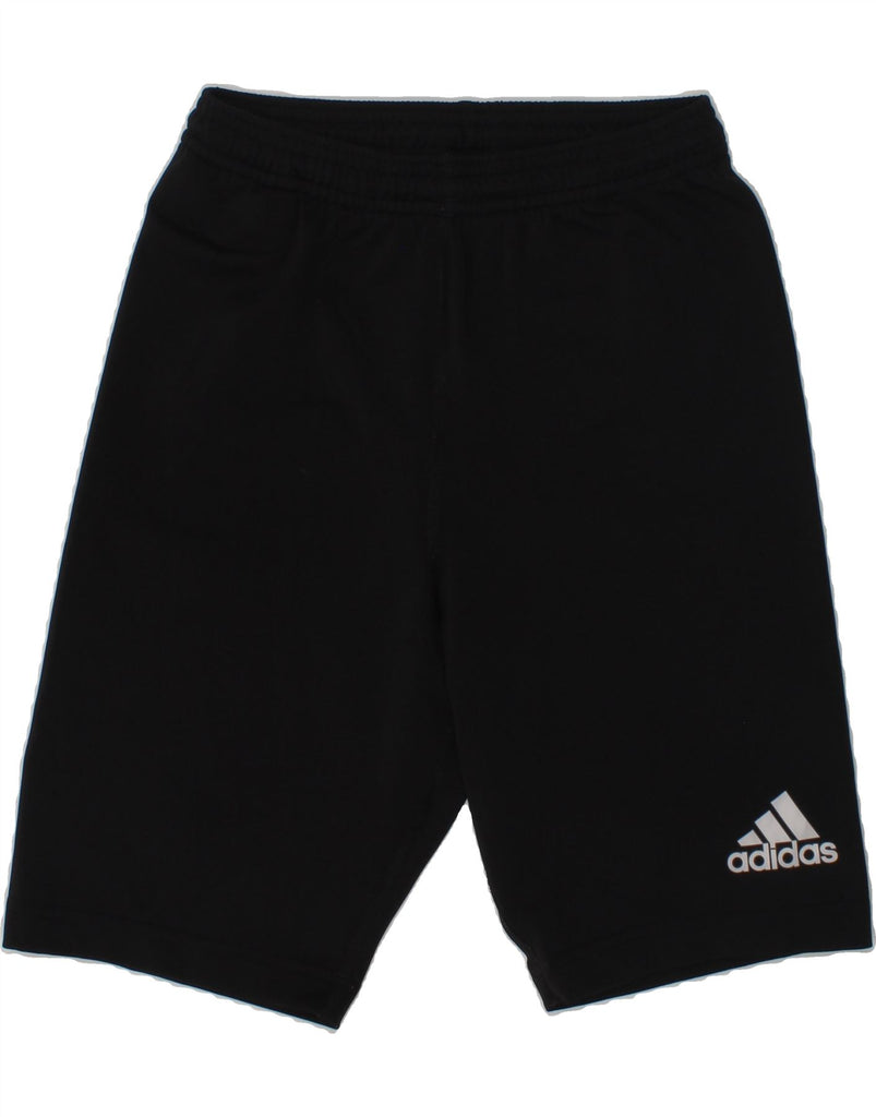 ADIDAS Boys Sport Shorts 7-8 Years Small  Black Polyester | Vintage Adidas | Thrift | Second-Hand Adidas | Used Clothing | Messina Hembry 