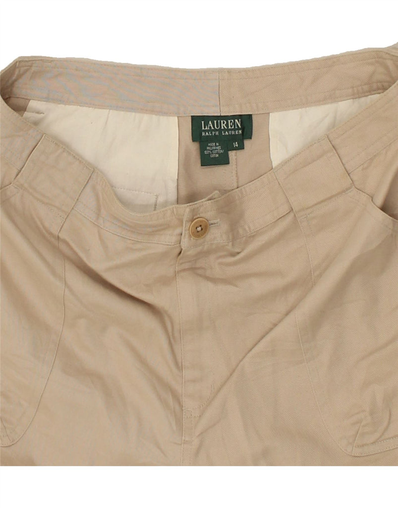 POLO RALPH LAUREN Womens Chino Shorts US 14 XL W32  Beige Cotton | Vintage Polo Ralph Lauren | Thrift | Second-Hand Polo Ralph Lauren | Used Clothing | Messina Hembry 