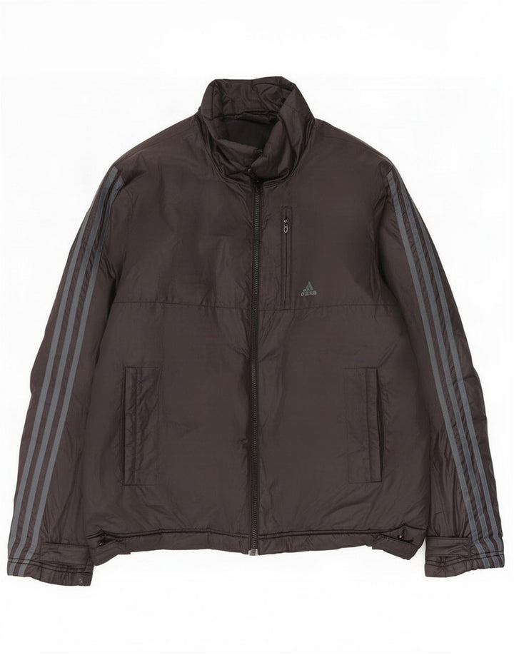 Adidas Mens Padded Jacket UK 38 Medium Black Polyester