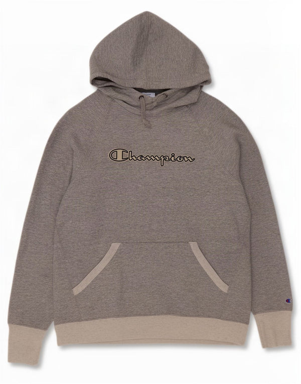 Champion Womens Graphic Hoodie Jumper UK 16 Large Grey