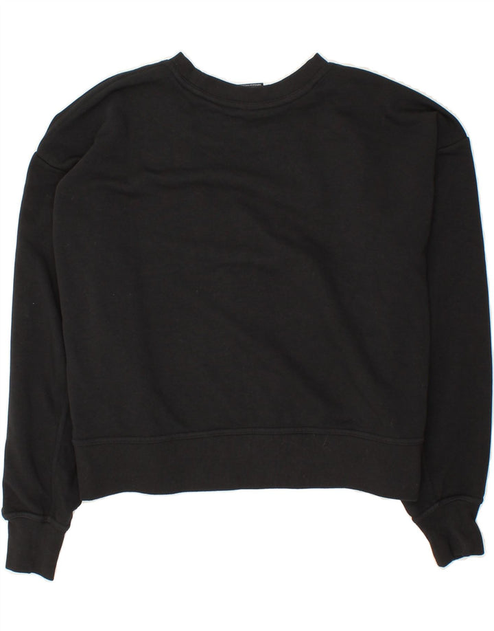 NIKE Womens Oversized Graphic Crop Sweatshirt Jumper UK 10 Small Black Vintage Nike and Second-Hand Nike from Messina Hembry 